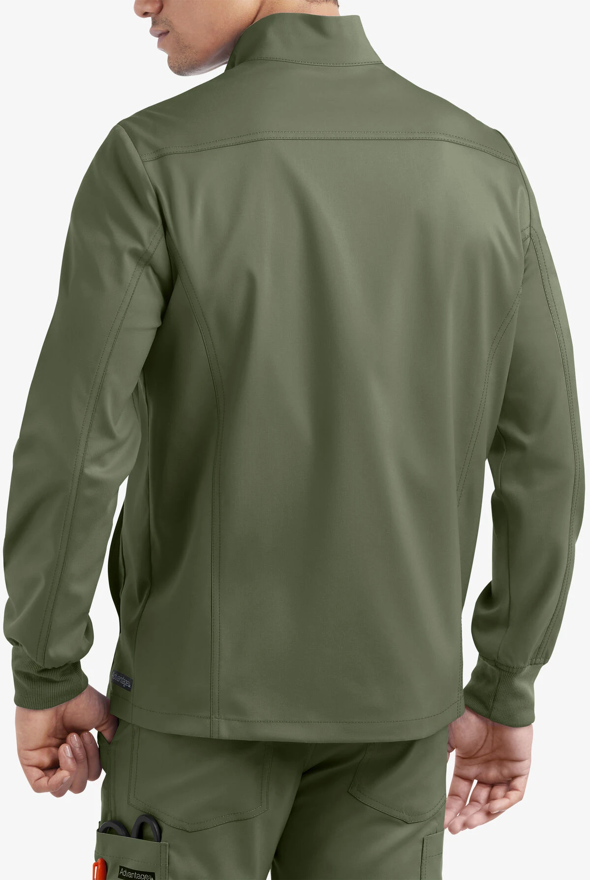 UA Advantage STRETCH Men's 4-Pocket Zip Front Warm-Up Scrub Jacket 4 UA Advantage STRETCH Men's 4-Pocket Zip Front Warm-Up Scrub Jacket - Image 2