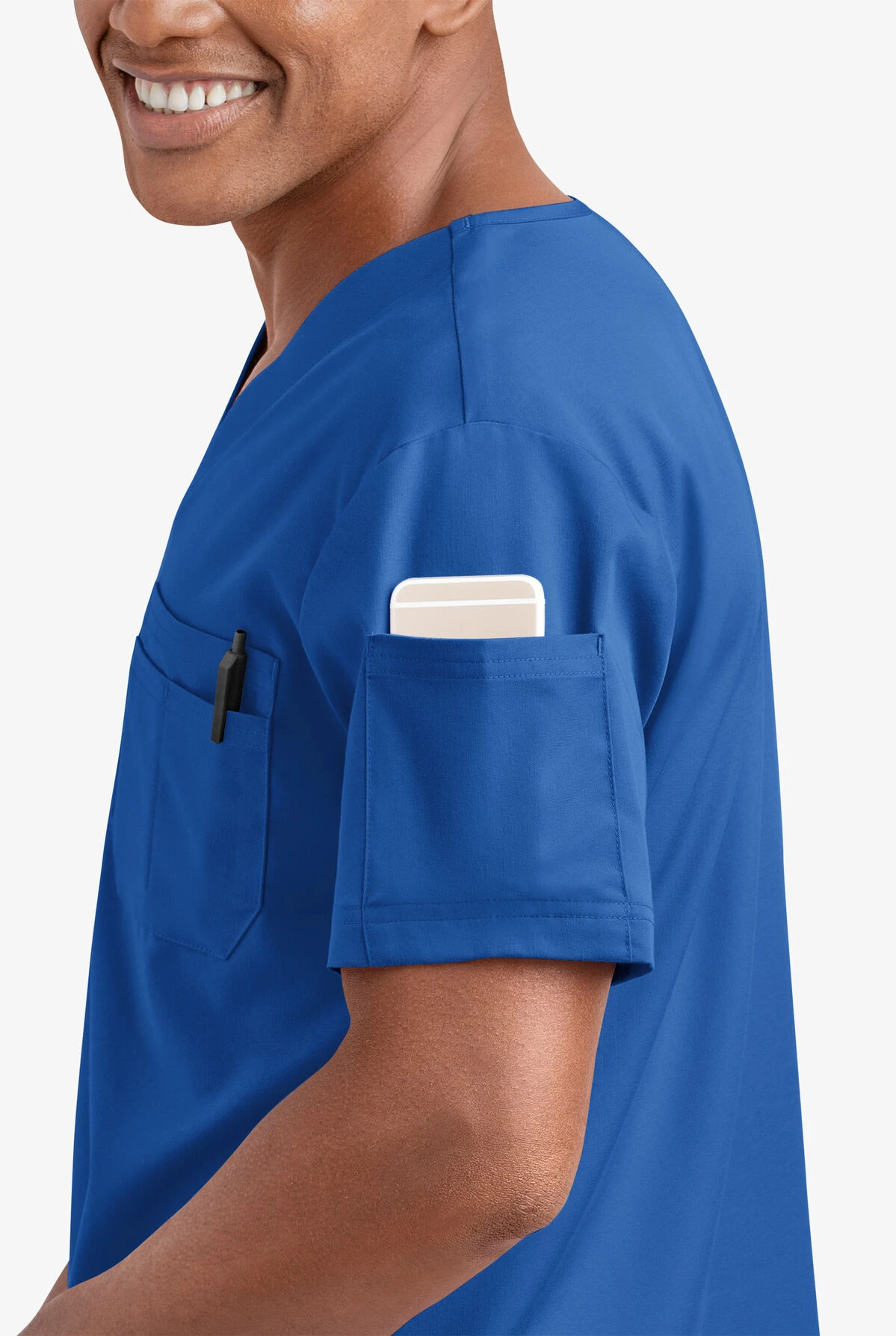 UA Advantage STRETCH Men's 4-Pocket V-Neck Scrub Top 5 UA Advantage STRETCH Men's 4-Pocket V-Neck Scrub Top - Image 3