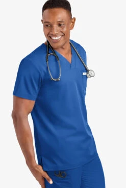 UA Advantage STRETCH Men's 4-Pocket V-Neck Scrub Top 12 UA Advantage STRETCH Men's 4-Pocket V-Neck Scrub Top -Fashion Clothing AB799 092523 ROYAL 5 S