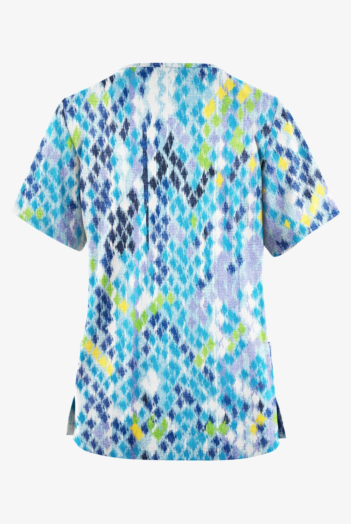 Butter-Soft Originals Antik Ikat Women's 2-Pocket Classic Fit V-Neck Printed Scrub Top 4 Butter-Soft Originals Antik Ikat Women's 2-Pocket Classic Fit V-Neck Printed Scrub Top - Image 2