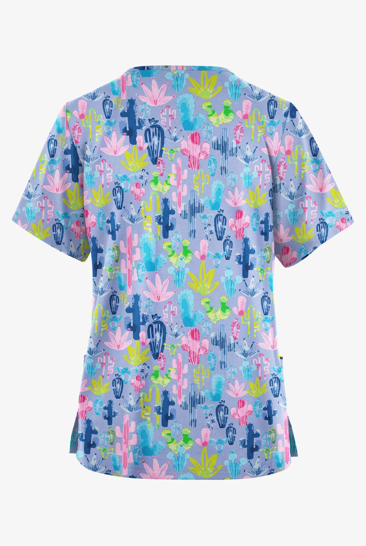Butter-Soft Originals Desert Cactus Ceil Women's 2-Pocket Classic Fit V-Neck Printed Scrub Top 4 Butter-Soft Originals Desert Cactus Ceil Women's 2-Pocket Classic Fit V-Neck Printed Scrub Top - Image 2