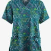 Butter-Soft Originals Dino Park Caribbean Blue Women's 2-Pocket Classic Fit V-Neck Printed Scrub Top 2 Butter-Soft Originals Dino Park Caribbean Blue Women's 2-Pocket Classic Fit V-Neck Printed Scrub Top -Fashion Clothing BSN1162DPBC 1