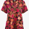 Butter-Soft Originals Filigree Leaves Black Printed Women's 2-Pocket Classic Fit V-Neck Scrub Top 2 Butter-Soft Originals Filigree Leaves Black Printed Women's 2-Pocket Classic Fit V-Neck Scrub Top -Fashion Clothing BSN1162FEBL 1