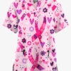 Butter-Soft Originals Hope Heals Blush Women's 2-Pocket Classic Fit V-Neck Printed Scrub Top -Fashion Clothing BSN1162HHBS 1