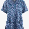 Butter-Soft Originals Jungle Mix Ceil Women's 2-Pocket Classic Fit V-Neck Printed Scrub Top -Fashion Clothing BSN1162JMCL 1