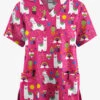 Butter-Soft Originals Llama Love Fuchsia Women's 2-Pocket Classic Fit V-Neck Printed Scrub Top 1 Butter-Soft Originals Llama Love Fuchsia Women's 2-Pocket Classic Fit V-Neck Printed Scrub Top -Fashion Clothing BSN1162LLFC 1