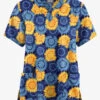Butter-Soft Originals Sunflower Field Navy Women's 2-Pocket Classic Fit V-Neck Printed Scrub Top 1 Butter-Soft Originals Sunflower Field Navy Women's 2-Pocket Classic Fit V-Neck Printed Scrub Top -Fashion Clothing BSN1162SFNV 092723 1