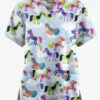 Butter-Soft Originals On The Clouds Dew Women's 2-Pocket Classic Fit V-Neck Printed Scrub Top -Fashion Clothing BSN1162TCMD 1