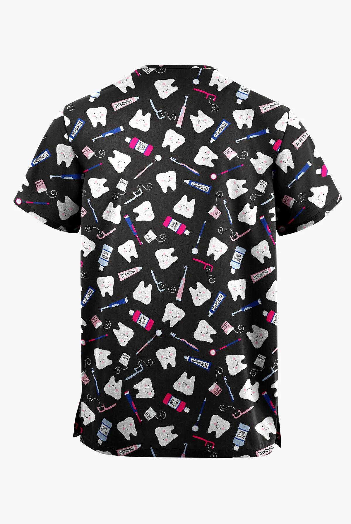 Butter-Soft Originals Happy Smile Unisex 2-Pocket V-Neck Printed Scrub Top 4 Butter-Soft Originals Happy Smile Unisex 2-Pocket V-Neck Printed Scrub Top - Image 2