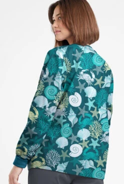 Butter-Soft Originals Beach Day Caribbean Blue Women's 3-Pocket Warm-Up Printed Scrub Jacket 7 Butter-Soft Originals Beach Day Caribbean Blue Women's 3-Pocket Warm-Up Printed Scrub Jacket -Fashion Clothing BSN1182BDCB 092623 3