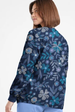 Butter-Soft Originals Linear Floral Ceil Women's 3-Pocket Warm-Up Printed Scrub Jacket 7 Butter-Soft Originals Linear Floral Ceil Women's 3-Pocket Warm-Up Printed Scrub Jacket -Fashion Clothing BSN1182LFCL 092623 3