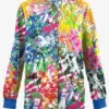 Butter-Soft Originals Rainbow Tie-Dye Women's 3-Pocket Warm-Up Printed Scrub Jacket 1 Butter-Soft Originals Rainbow Tie-Dye Women's 3-Pocket Warm-Up Printed Scrub Jacket -Fashion Clothing BSN1182RTD 092623 1