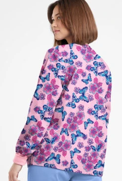 Butter-Soft Originals Spring Day Blush Women's 3-Pocket Warm-Up Printed Scrub Jacket 7 Butter-Soft Originals Spring Day Blush Women's 3-Pocket Warm-Up Printed Scrub Jacket -Fashion Clothing BSN1182SDBS 092623 3