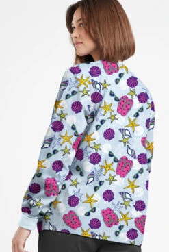 Butter-Soft Originals Walk On The Beach Morning Dew Women's 3-Pocket Warm-Up Printed Scrub Jacket 7 Butter-Soft Originals Walk On The Beach Morning Dew Women's 3-Pocket Warm-Up Printed Scrub Jacket -Fashion Clothing BSN1182WBMD 092623 3