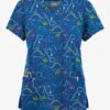 Butter-Soft Originals Dino Park Royal Women's 6-Pocket Scallop Neck Printed Scrub Top