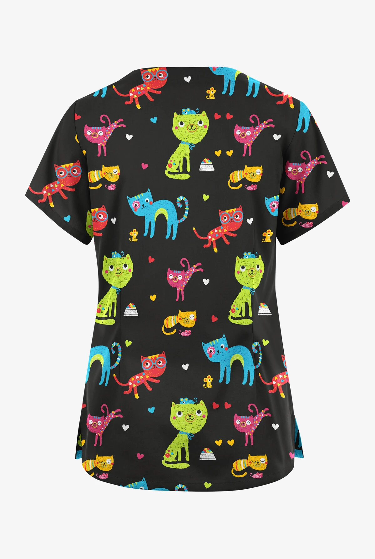 Butter-Soft Originals Friendship Women's 6-Pocket Scallop Neck Printed Scrub Top 4 Butter-Soft Originals Friendship Women's 6-Pocket Scallop Neck Printed Scrub Top - Image 2