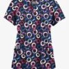 Butter-Soft Originals Groovy Geo Women's 6-Pocket Scallop Neck Printed Scrub Top  -Fashion Clothing BSN1194GGBL 092523 1