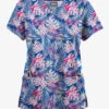 Butter-Soft Originals Tropical Garden Royal Women's 6-Pocket Scallop Neck Printed Scrub Top 2 Butter-Soft Originals Tropical Garden Royal Women's 6-Pocket Scallop Neck Printed Scrub Top -Fashion Clothing BSN1194TGRL 100423 1