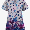 Butter-Soft Originals Autumn Walk Silver Women's 2-Pocket Scallop Neck Printed Scrub Top 2 Butter-Soft Originals Autumn Walk Silver Women's 2-Pocket Scallop Neck Printed Scrub Top -Fashion Clothing BSN1197AWSL 1