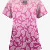 Butter-Soft Originals Paisley Gradient Fuchsia Women's 2-Pocket Scallop Neck Printed Scrub Top 2 Butter-Soft Originals Paisley Gradient Fuchsia Women's 2-Pocket Scallop Neck Printed Scrub Top -Fashion Clothing BSN1197PGFC 1