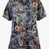 Butter-Soft Originals Floral Batik Women's 3-Pocket Mock Wrap Raglan Sleeve Printed Scrub Top 1 Butter-Soft Originals Floral Batik Women's 3-Pocket Mock Wrap Raglan Sleeve Printed Scrub Top -Fashion Clothing BSN1266FBBL 1