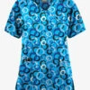 Butter-Soft Originals Groovy Geo Women's 3-Pocket Mock Wrap Raglan Sleeve Printed Scrub Top -Fashion Clothing BSN1266GGTQ 1