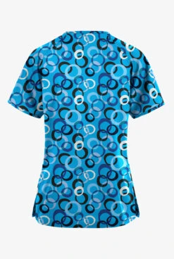 Butter-Soft Originals Groovy Geo Women's 3-Pocket Mock Wrap Raglan Sleeve Printed Scrub Top 5 Butter-Soft Originals Groovy Geo Women's 3-Pocket Mock Wrap Raglan Sleeve Printed Scrub Top -Fashion Clothing BSN1266GGTQ 2