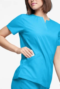 Butter-Soft Originals Women's 4-Pocket Notch Neck Scrub Top -Fashion Clothing BSN1531 101623 TURQU 4
