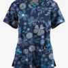 Butter-Soft Originals Linear Floral Ceil Women's 3-Pocket Criss Cross Printed Scrub Top 1 Butter-Soft Originals Linear Floral Ceil Women's 3-Pocket Criss Cross Printed Scrub Top -Fashion Clothing BSN1626LFCL 1