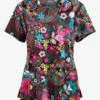 Butter-Soft Originals Royal Paisley Fuchsia Women's 3-Pocket Criss Cross Printed Scrub Top 2 Butter-Soft Originals Royal Paisley Fuchsia Women's 3-Pocket Criss Cross Printed Scrub Top -Fashion Clothing BSN1626RPFC 1