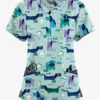 Butter-Soft Originals Meeting In The Park Women's 7-Pocket Rounded V-Neck Printed Scrub Top -Fashion Clothing BSN1638MPSF 092723 1