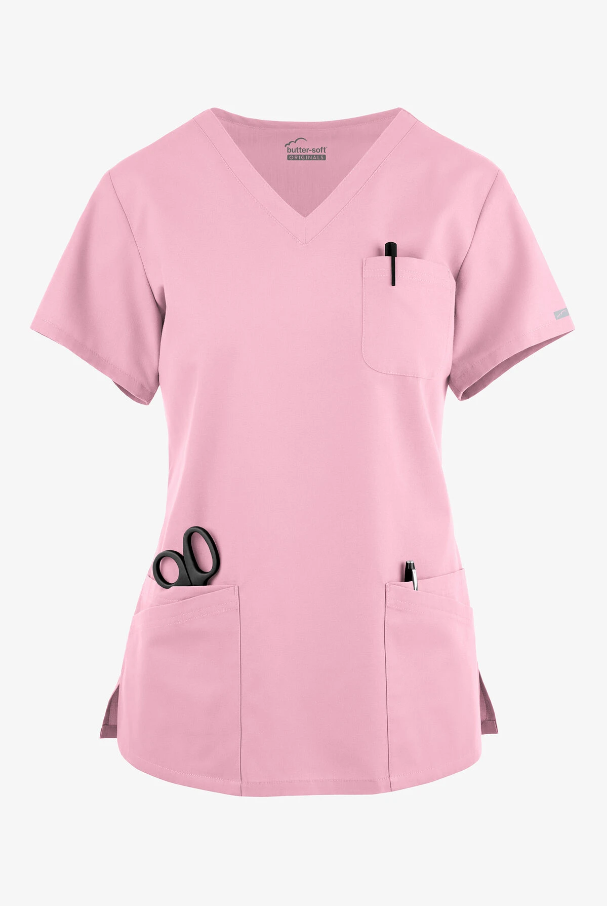 Butter-Soft Originals Women's 7-Pocket Curved V-Neck Scrub Top 3 Butter-Soft Originals Women's 7-Pocket Curved V-Neck Scrub Top