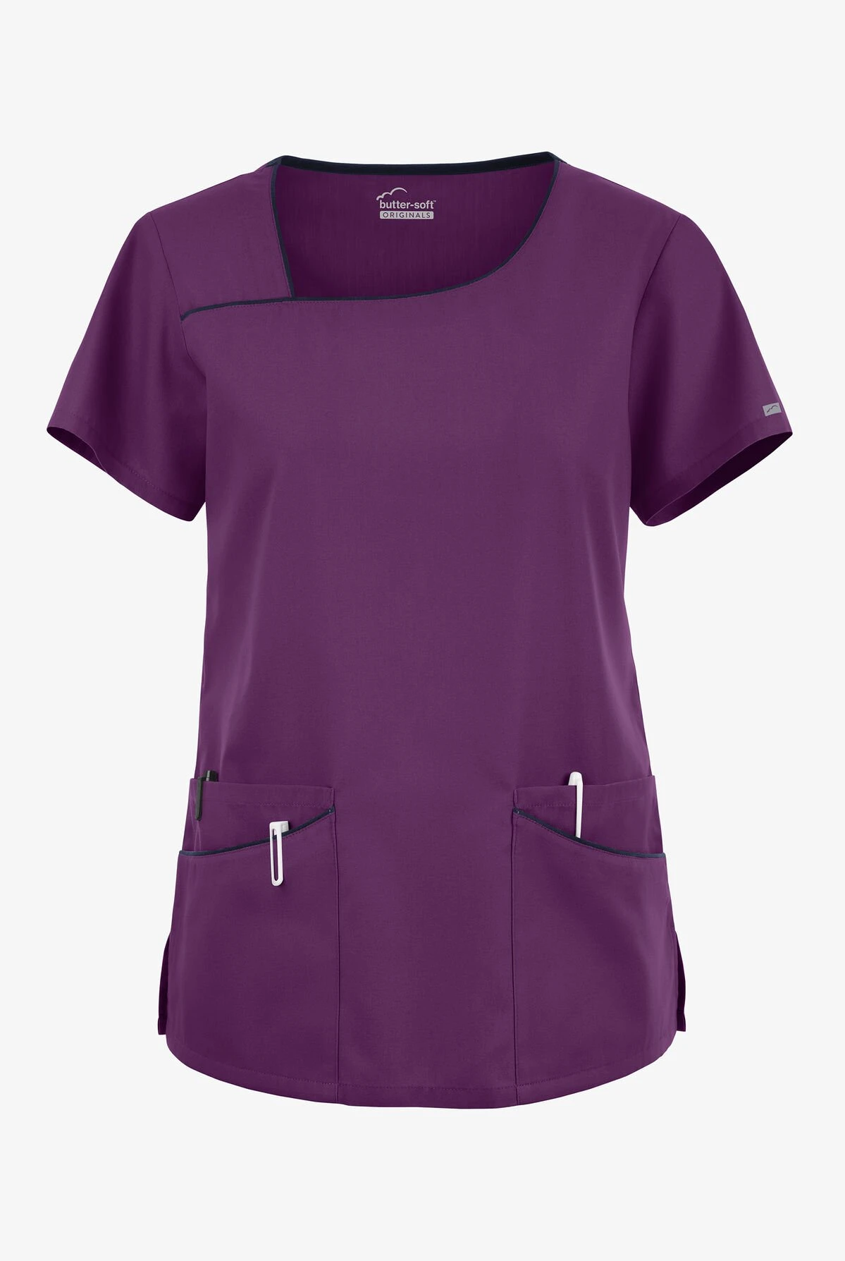 Butter-Soft Originals Women's 4-Pocket Asymmetrical Neck Scrub Top 3 Butter-Soft Originals Women's 4-Pocket Asymmetrical Neck Scrub Top