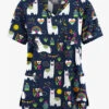Butter-Soft Originals Llama Love Navy Women's 3-Pocket Mock Wrap With Ties Printed Scrub Top 2 Butter-Soft Originals Llama Love Navy Women's 3-Pocket Mock Wrap With Ties Printed Scrub Top -Fashion Clothing BSN1668LLNV 1