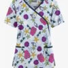 Butter-Soft Originals Walk On The Beach Dew Women's 3-Pocket Mock Wrap With Ties Printed Scrub Top -Fashion Clothing BSN1668WBMD 092023 1
