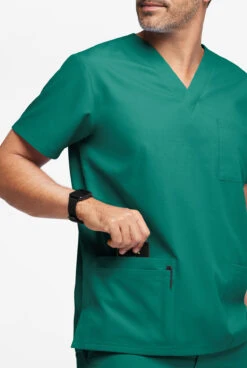 Butter-Soft Originals Men's 6-Pocket V-Neck Scrub Top -Fashion Clothing BSN1705 101623 HUNTE 4 HV