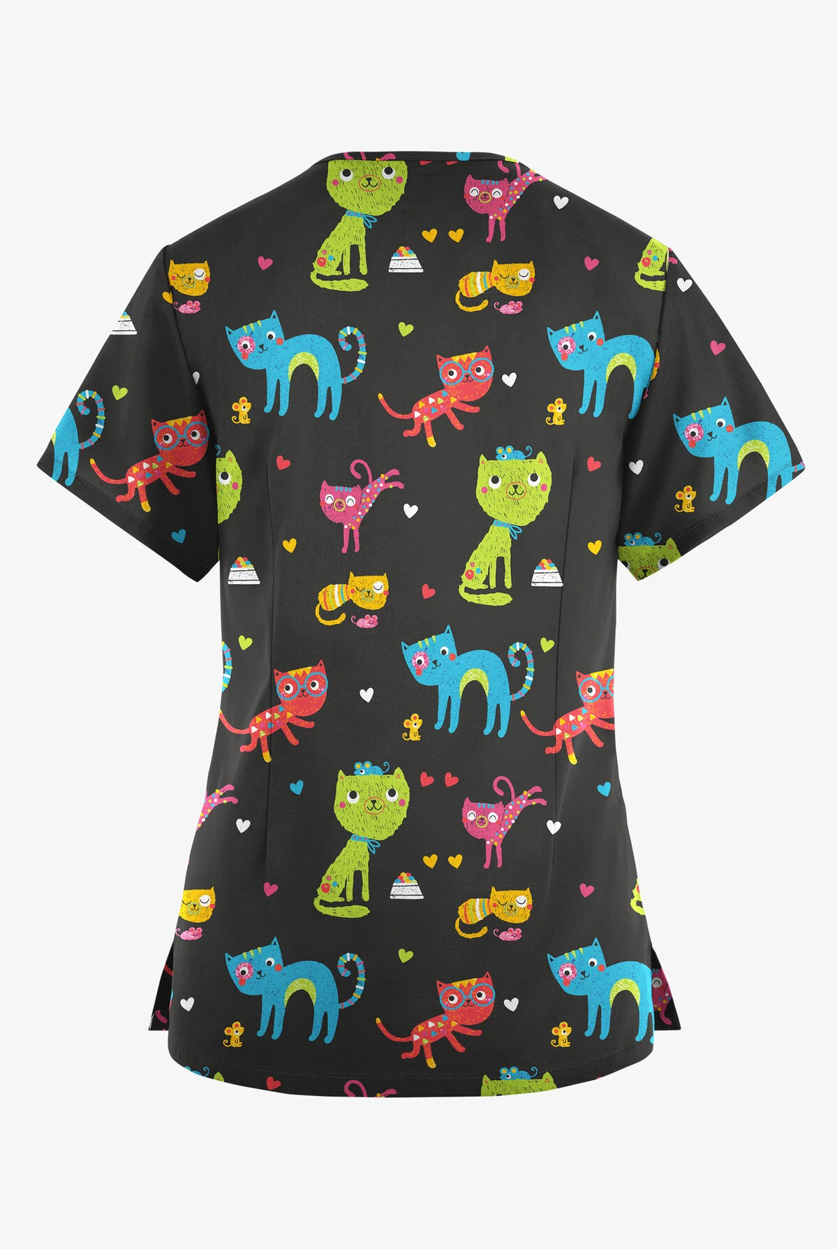 Butter-Soft Originals Friendship Women's 4-Pocket Rounded V-Neck Printed Scrub Top 4 Butter-Soft Originals Friendship Women's 4-Pocket Rounded V-Neck Printed Scrub Top - Image 2