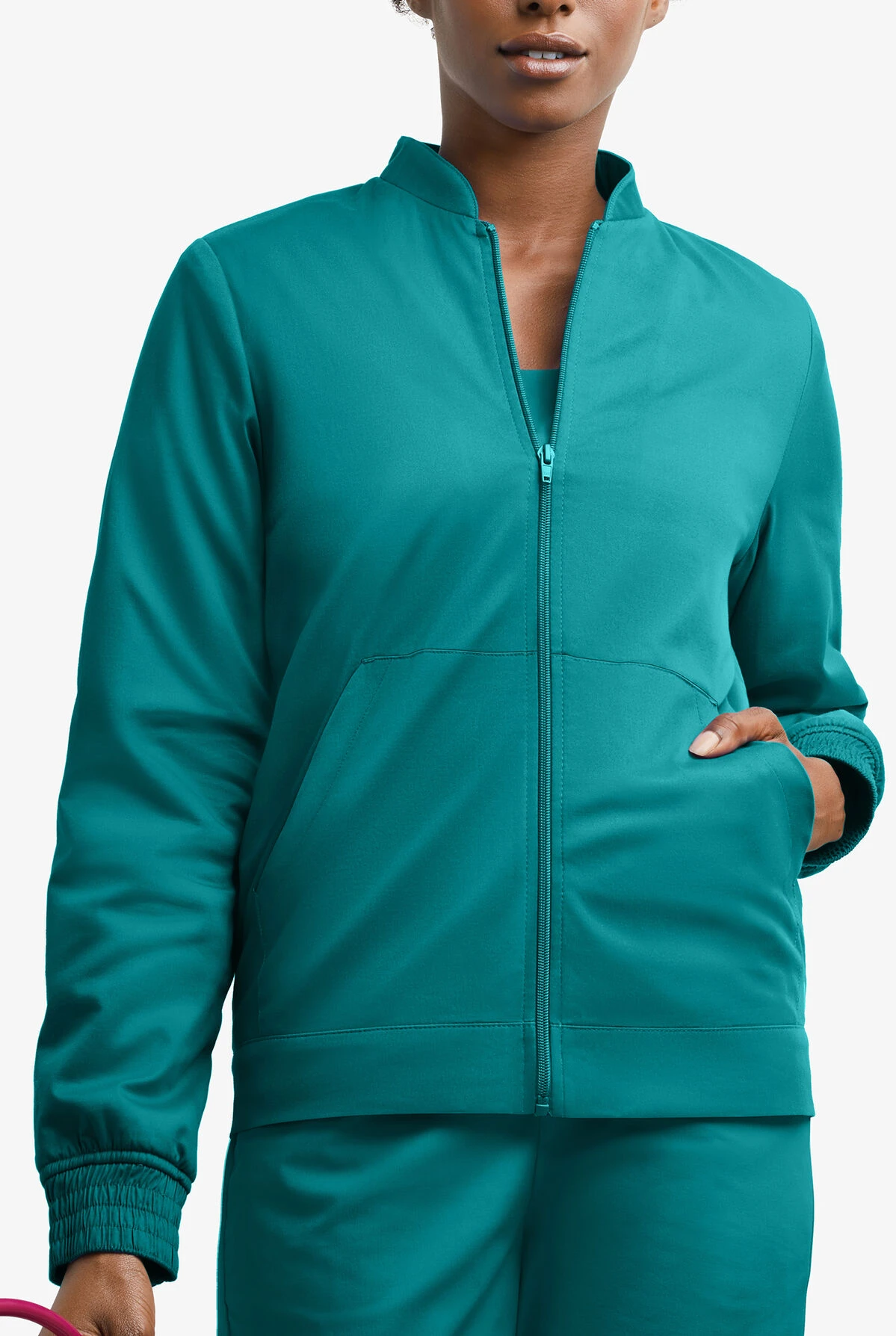 UA Butter-Soft STRETCH Unisex 4-Pocket Fleece Lined Scrub Jacket 4 UA Butter-Soft STRETCH Unisex 4-Pocket Fleece Lined Scrub Jacket - Image 2