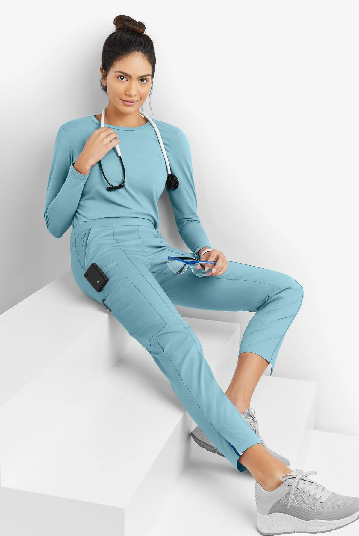 UA Butter-Soft STRETCH Women's 6-Pocket Pin-Tuck Crop Slim With Sport Trim Detail Scrub Pants 10 UA Butter-Soft STRETCH Women's 6-Pocket Pin-Tuck Crop Slim With Sport Trim Detail Scrub Pants - Image 8