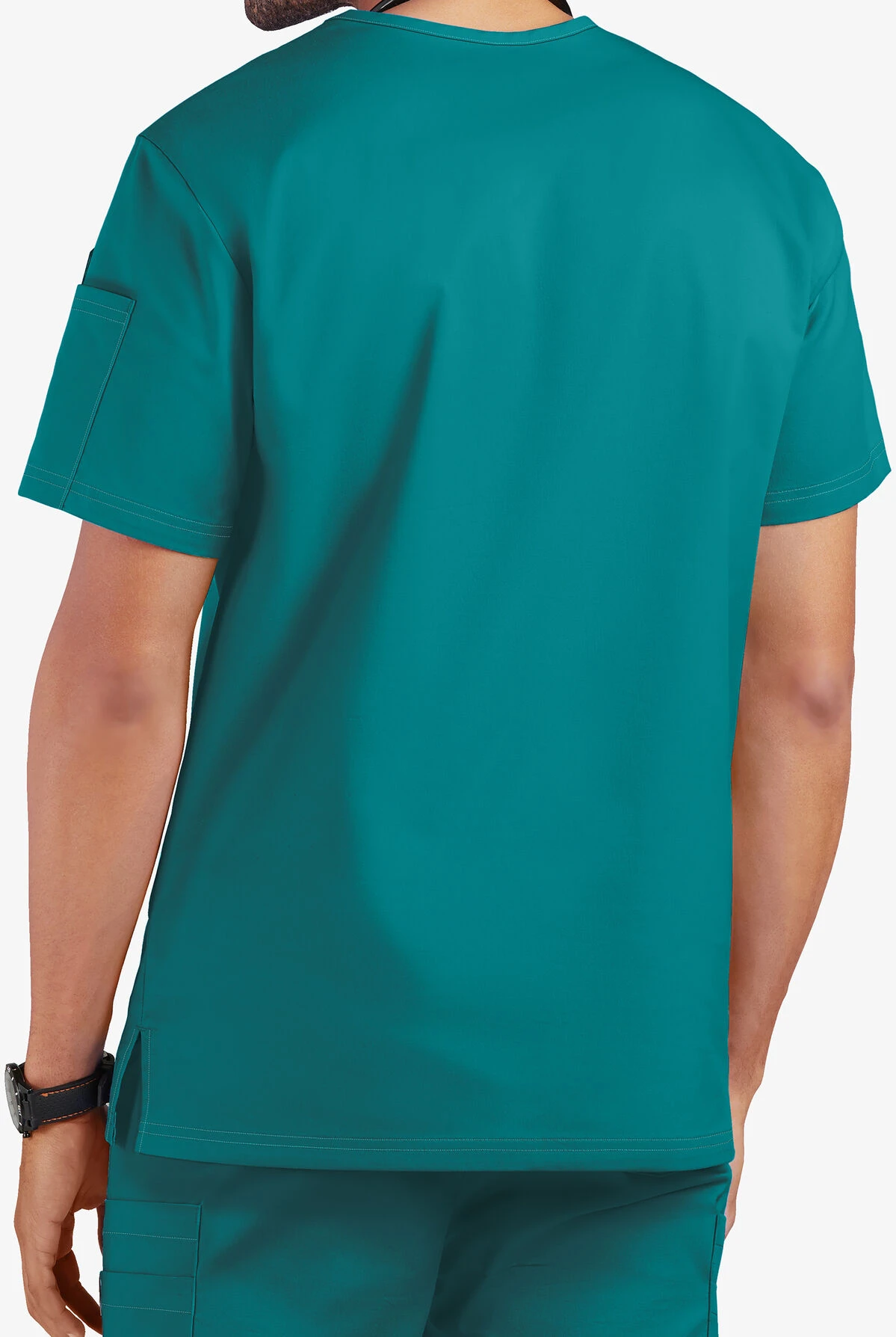 UA Butter-Soft STRETCH Men's 4-Pocket V-Neck Scrub Top 5 UA Butter-Soft STRETCH Men's 4-Pocket V-Neck Scrub Top - Image 3