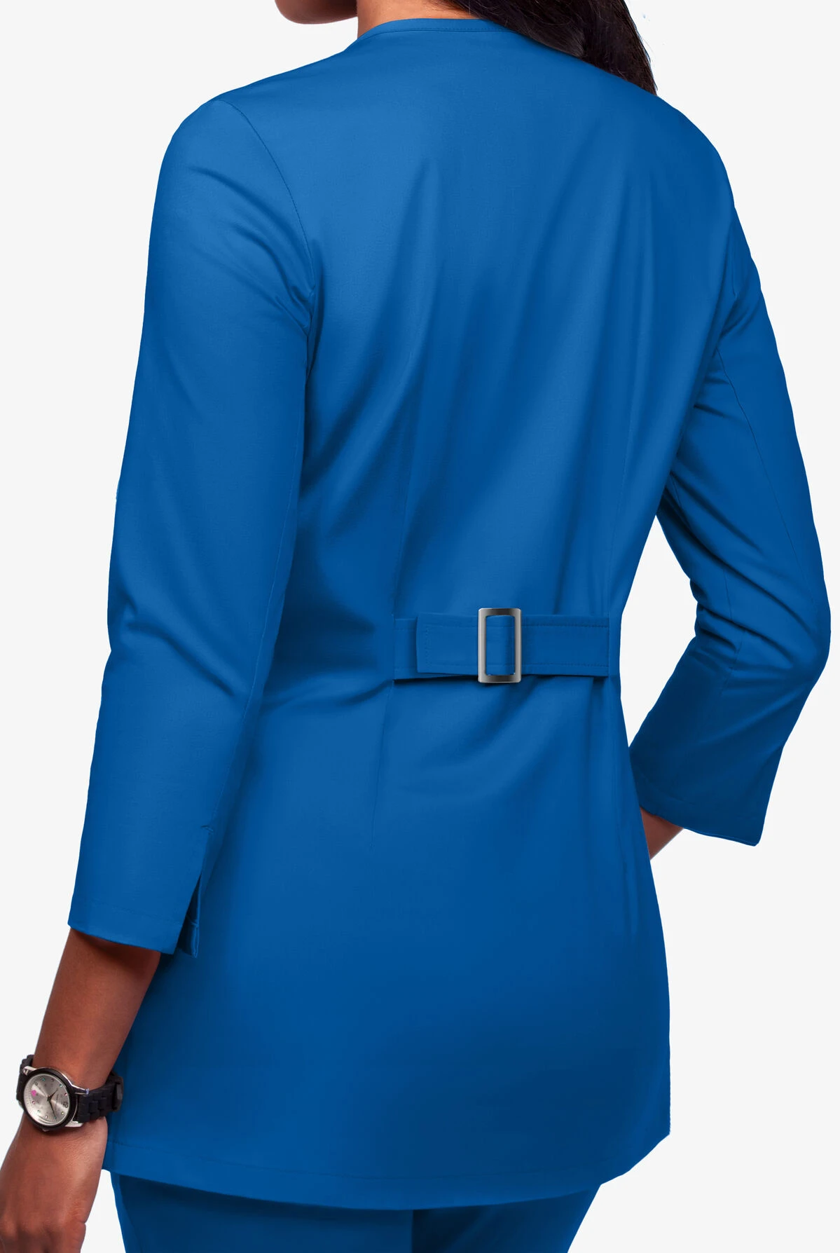 UA Butter-Soft STRETCH Women's 4-Pocket Jewel Neck Consultation Scrub Lab Coat 3 UA Butter-Soft STRETCH Women's 4-Pocket Jewel Neck Consultation Scrub Lab Coat - Image 2