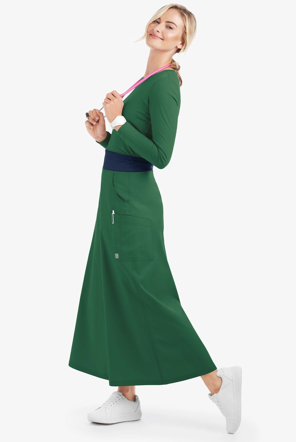 UA Butter-Soft STRETCH Women's 3-Pocket Ankle Length Scrub Skirt 4 UA Butter-Soft STRETCH Women's 3-Pocket Ankle Length Scrub Skirt - Image 2