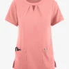 Easy STRETCH By Butter-Soft™ Salma Women’s 3-Pocket Keyhole Neck Scrub Top -Fashion Clothing BU4565 092623 AUCOR 1 S