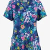Cherokee Iflex Blooming Tie Dye Floral Women's 2-Pocket STRETCH Mock Wrap Print Scrub Top 1 Cherokee Iflex Blooming Tie Dye Floral Women's 2-Pocket STRETCH Mock Wrap Print Scrub Top -Fashion Clothing CK642BMTD 1