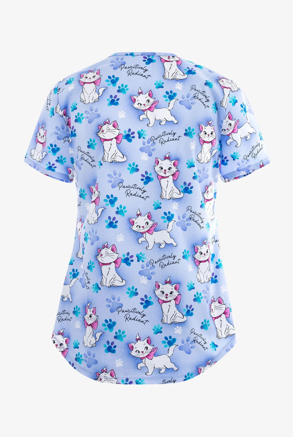 Cherokee Tooniforms Pawsitively Radiant The Aristocats Women's 2-Pocket STRETCH V-Neck Print Scrub Top 4 Cherokee Tooniforms Pawsitively Radiant The Aristocats Women's 2-Pocket STRETCH V-Neck Print Scrub Top - Image 2