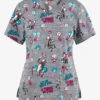 Cherokee Tooniforms A Thing Or Two Dr. Seuss Women's 2-Pocket STRETCH V-Neck Print Scrub Top -Fashion Clothing CK738SEAT 1