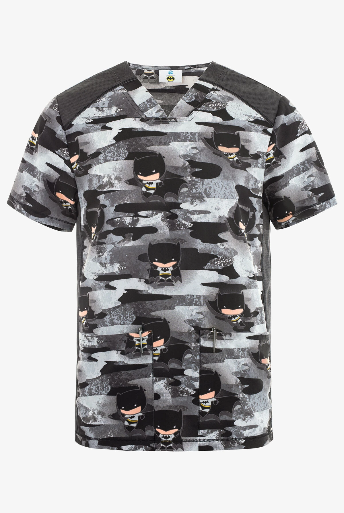 Cherokee Tooniforms Cute Is The Night Batman Unisex 2-Pocket STRETCH V-Neck Print Scrub Top 3 Cherokee Tooniforms Cute Is The Night Batman Unisex 2-Pocket STRETCH V-Neck Print Scrub Top