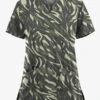 UA Butter-Soft STRETCH Zebra Camo Pewter Women's 2-Pocket V-Neck Printed Scrub Top 2 UA Butter-Soft STRETCH Zebra Camo Pewter Women's 2-Pocket V-Neck Printed Scrub Top -Fashion Clothing CS542ZCPW 100423 1