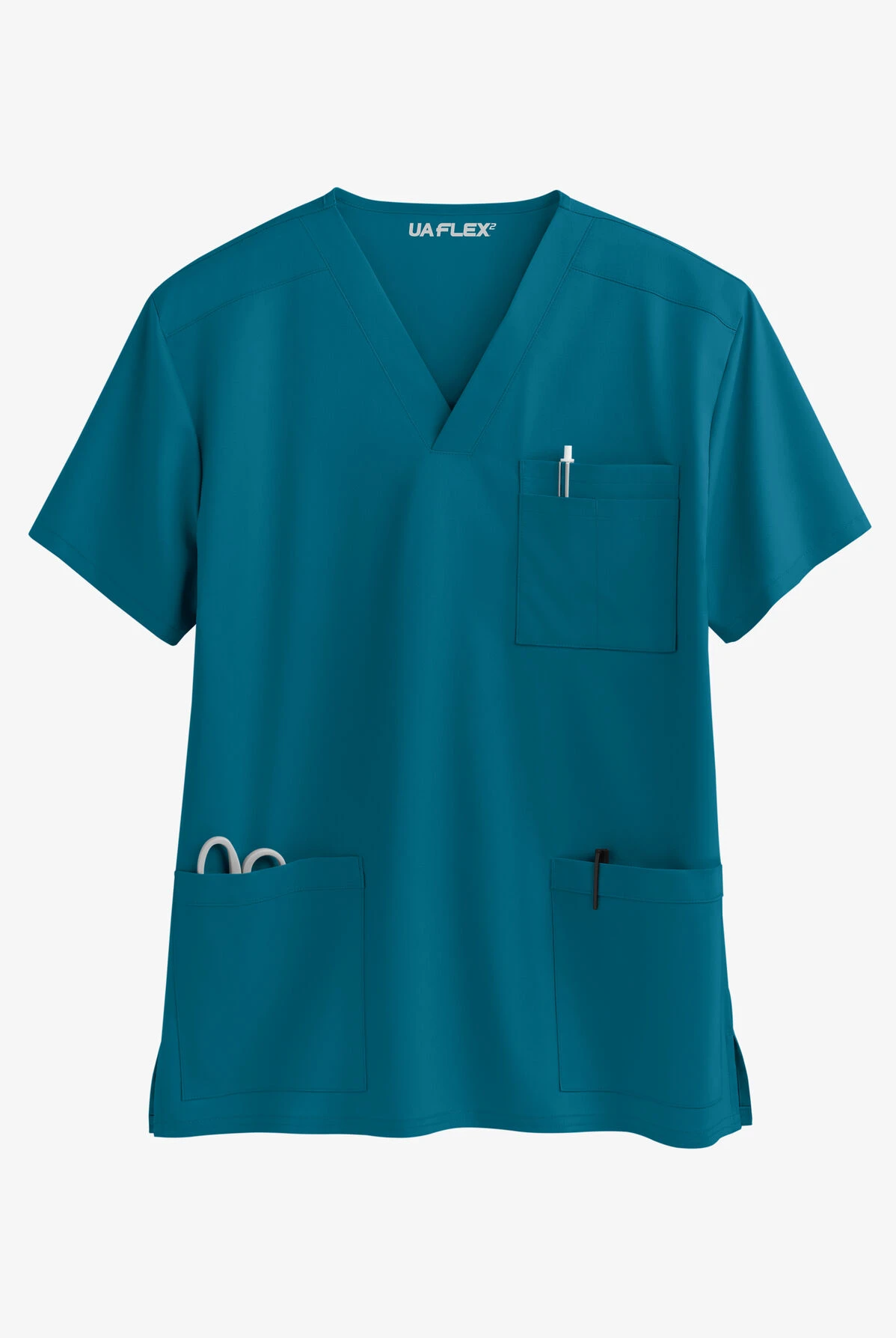 UA Flex2 Unisex 4-Pocket V-Neck STRETCH Scrub Top 3 UA Flex2 Unisex 4-Pocket V-Neck STRETCH Scrub Top