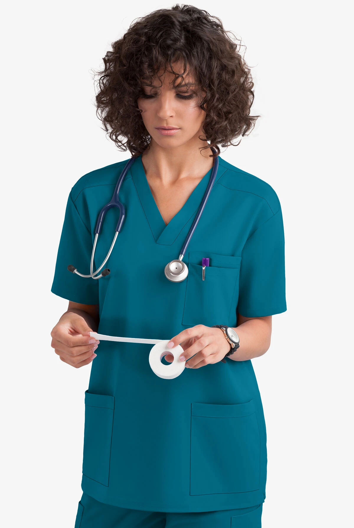 UA Flex2 Unisex 4-Pocket V-Neck STRETCH Scrub Top 4 UA Flex2 Unisex 4-Pocket V-Neck STRETCH Scrub Top - Image 2